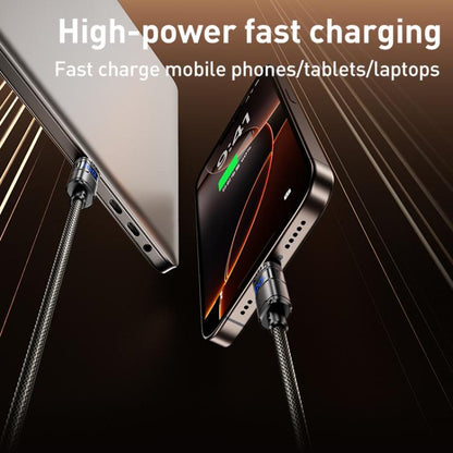 REMAX C01-AC 66W USB to Type-C Nylon Braided Data Cable, Length: 1.2m(Black) - USB-C & Type-C Cable by REMAX | Online Shopping UK | buy2fix