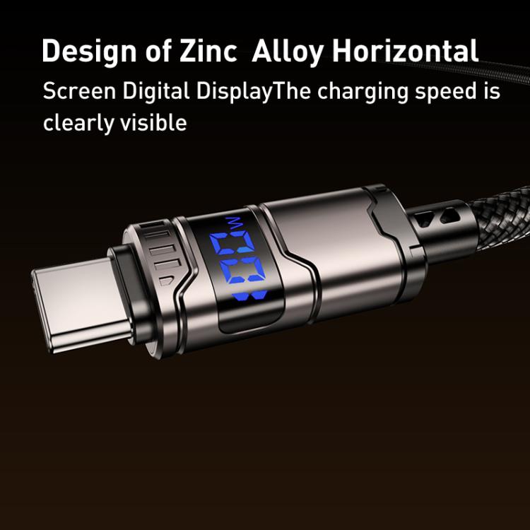 REMAX C01-AC 66W USB to Type-C Nylon Braided Data Cable, Length: 1.2m(Black) - USB-C & Type-C Cable by REMAX | Online Shopping UK | buy2fix