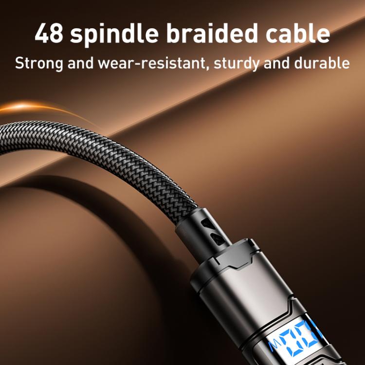 REMAX C01-AC 66W USB to Type-C Nylon Braided Data Cable, Length: 1.2m(Black) - USB-C & Type-C Cable by REMAX | Online Shopping UK | buy2fix