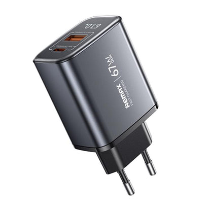 REMAX U2-AC 67W USB and Type-C GaN Digital Display Fast Charger, Specification:EU Plug - USB Charger by REMAX | Online Shopping UK | buy2fix
