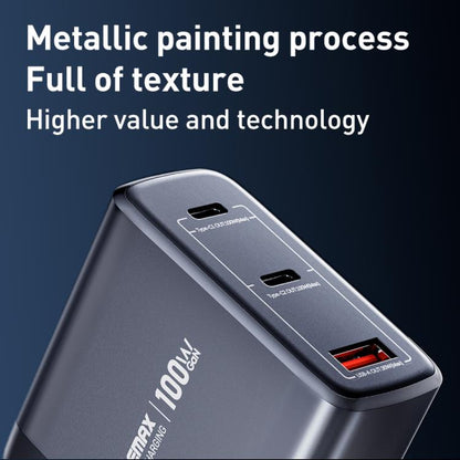 REMAX U2-AC 100W USB and Dual Type-C GaN Digital Display Fast Charger, Specification:EU Plug - USB Charger by REMAX | Online Shopping UK | buy2fix