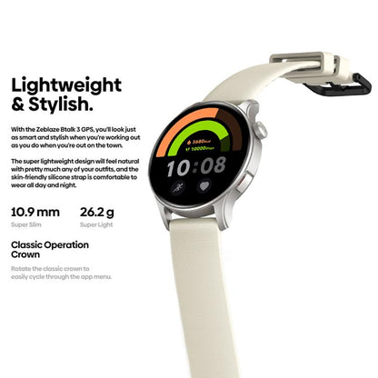 Zeblaze Btalk 3 GPS 1.43 inch HD AMOLED Screen Health Fitness Smart Watch, Support Bluetooth Call(Space Gray) - Smart Watches by Zeblaze | Online Shopping UK | buy2fix