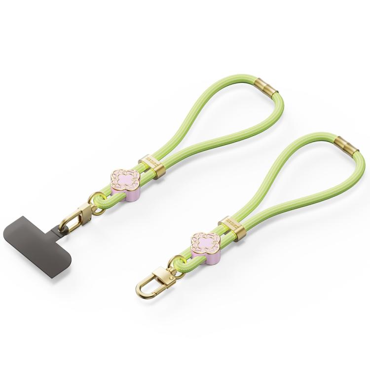 DUX DUCIS Garden Series Begonia Pattern Adjustable Short Phone Lanyard(Green Yellow) - Lanyards & Wrist Straps by DUX DUCIS | Online Shopping UK | buy2fix