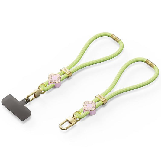DUX DUCIS Garden Series Begonia Pattern Adjustable Short Phone Lanyard(Green Yellow) - Lanyards & Wrist Straps by DUX DUCIS | Online Shopping UK | buy2fix