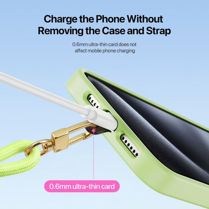 DUX DUCIS Garden Series Begonia Pattern Adjustable Short Phone Lanyard(Green Yellow) - Lanyards & Wrist Straps by DUX DUCIS | Online Shopping UK | buy2fix