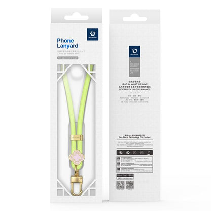 DUX DUCIS Garden Series Begonia Pattern Adjustable Short Phone Lanyard(Green Yellow) - Lanyards & Wrist Straps by DUX DUCIS | Online Shopping UK | buy2fix