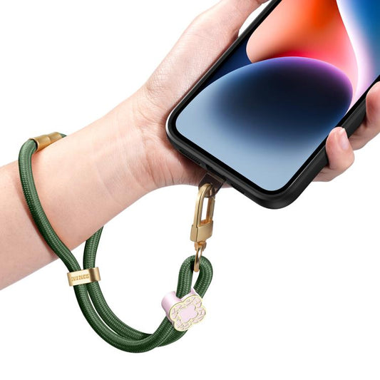 DUX DUCIS Garden Series Begonia Pattern Adjustable Short Phone Lanyard(Army Green) - Lanyards & Wrist Straps by DUX DUCIS | Online Shopping UK | buy2fix