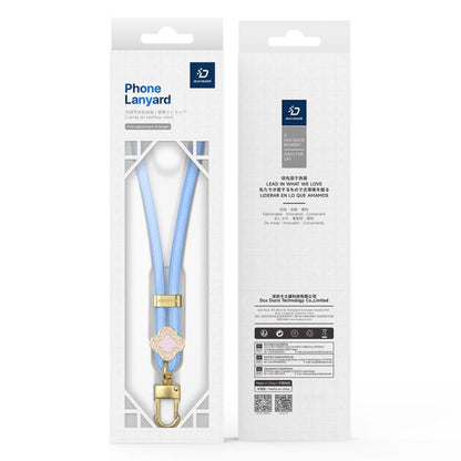DUX DUCIS Garden Series Begonia Pattern Adjustable Short Phone Lanyard(Sky Blue) - Lanyards & Wrist Straps by DUX DUCIS | Online Shopping UK | buy2fix