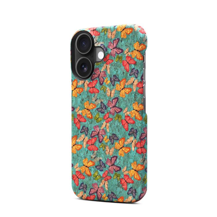 For iPhone 16 Denior A16 Flower Language Series MagSafe PC Phone Case(Butterflies) - iPhone 16 Cases by Denior | Online Shopping UK | buy2fix