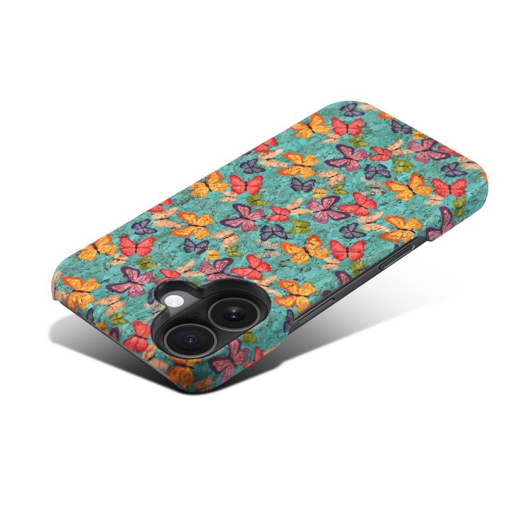 For iPhone 16 Denior A16 Flower Language Series MagSafe PC Phone Case(Butterflies) - iPhone 16 Cases by Denior | Online Shopping UK | buy2fix