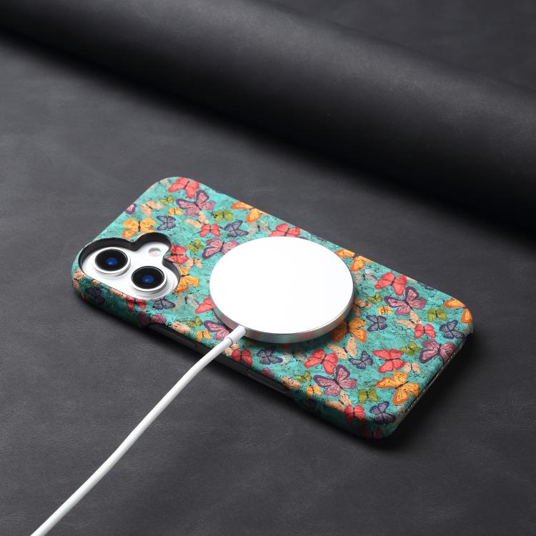 For iPhone 16 Denior A16 Flower Language Series MagSafe PC Phone Case(Butterflies) - iPhone 16 Cases by Denior | Online Shopping UK | buy2fix