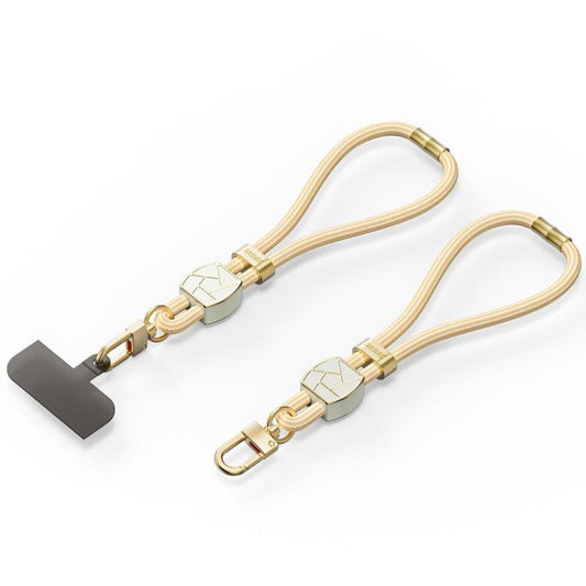 DUX DUCIS Garden Series Broken Ice Pattern Adjustable Short Phone Lanyard(Glaze Yellow) - Lanyards & Wrist Straps by DUX DUCIS | Online Shopping UK | buy2fix