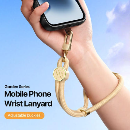 DUX DUCIS Garden Series Swastika Pattern Adjustable Short Phone Lanyard(Glaze Yellow) - Lanyards & Wrist Straps by DUX DUCIS | Online Shopping UK | buy2fix