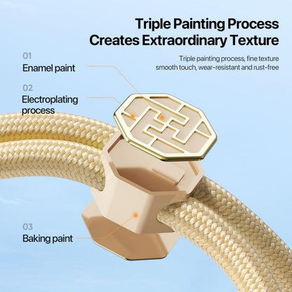 DUX DUCIS Garden Series Swastika Pattern Adjustable Short Phone Lanyard(Glaze Yellow) - Lanyards & Wrist Straps by DUX DUCIS | Online Shopping UK | buy2fix