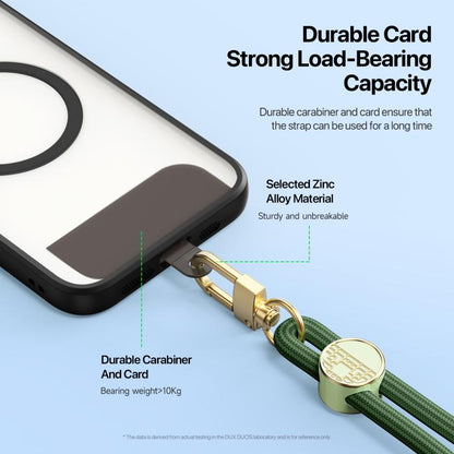 DUX DUCIS Garden Series Tile Pattern Adjustable Short Phone Lanyard(Army Green) - Lanyards & Wrist Straps by DUX DUCIS | Online Shopping UK | buy2fix