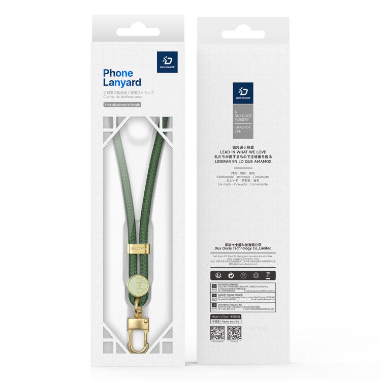 DUX DUCIS Garden Series Tile Pattern Adjustable Short Phone Lanyard(Army Green) - Lanyards & Wrist Straps by DUX DUCIS | Online Shopping UK | buy2fix