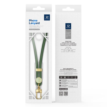 DUX DUCIS Garden Series Tile Pattern Adjustable Short Phone Lanyard(Army Green) - Lanyards & Wrist Straps by DUX DUCIS | Online Shopping UK | buy2fix