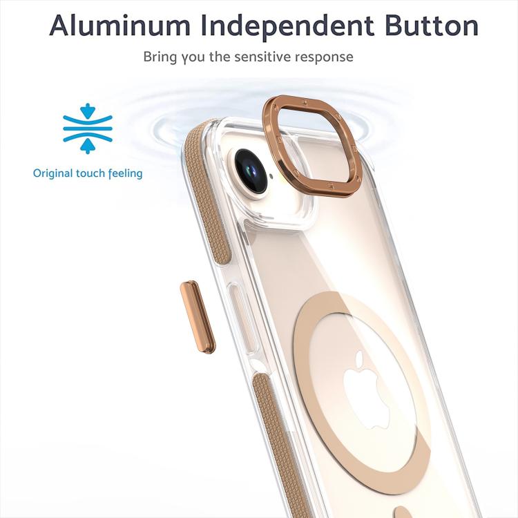 For iPhone 16e Dual-Color Clear Acrylic Hybrid TPU MagSafe Phone Case(Red) - iPhone 16e Cases by buy2fix | Online Shopping UK | buy2fix