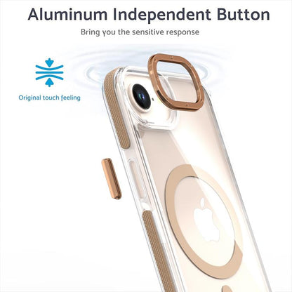 For iPhone 16e Dual-Color Clear Acrylic Hybrid TPU MagSafe Phone Case(Purple) - iPhone 16e Cases by buy2fix | Online Shopping UK | buy2fix