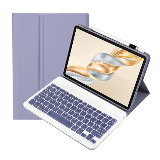 For Honor Pad X9 Pro 11.5 AH28 Ultra-thin Detachable Bluetooth Keyboard Leather Tablet Case(Lavender White) - Huawei Keyboard by buy2fix | Online Shopping UK | buy2fix