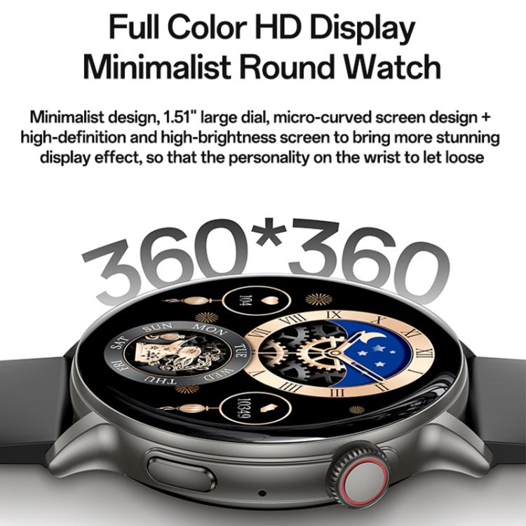 Yesido IO28 Smart Watch, 1.51 inch Screen, Support BT Call / Heart Rate(Black) - Smart Watches by Yesido | Online Shopping UK | buy2fix