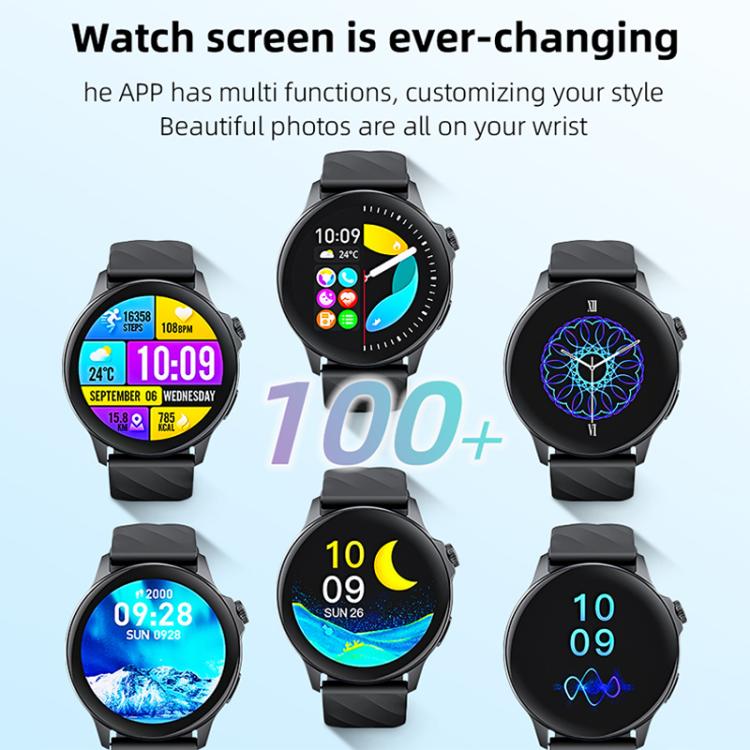 Yesido IO29 Waterproof Smart BT Watch, 1.39 inch Screen, Support BT Call / Heart Rate(Black) - Smart Watches by Yesido | Online Shopping UK | buy2fix