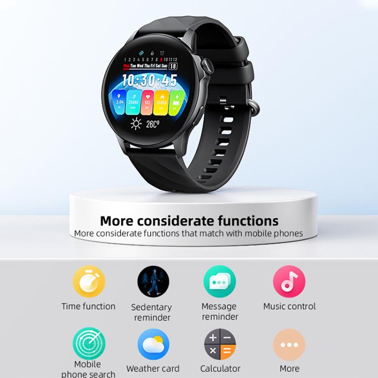 Yesido IO29 Waterproof Smart BT Watch, 1.39 inch Screen, Support BT Call / Heart Rate(Black) - Smart Watches by Yesido | Online Shopping UK | buy2fix