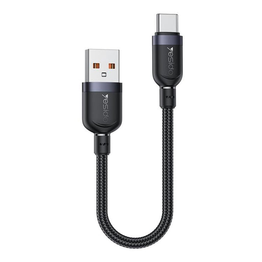 Yesido 3A USB to Type-C Fast Charging Cable, Length:0.3m(Black) - USB-C & Type-C Cable by Yesido | Online Shopping UK | buy2fix