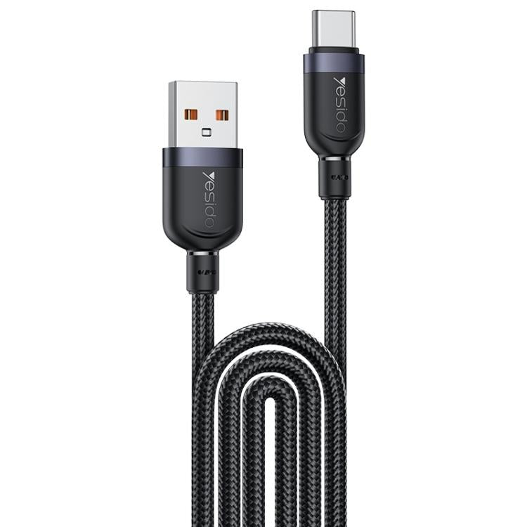 Yesido 3A USB to Type-C Fast Charging Cable, Length:3m(Black) - USB-C & Type-C Cable by Yesido | Online Shopping UK | buy2fix
