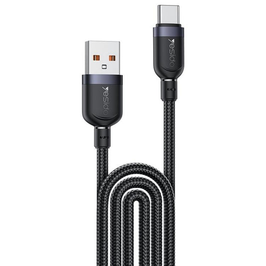 Yesido 3A USB to Type-C Fast Charging Cable, Length:3m(Black) - USB-C & Type-C Cable by Yesido | Online Shopping UK | buy2fix
