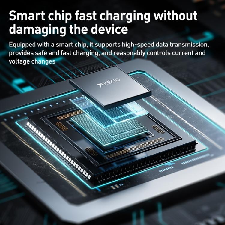 Yesido 3A USB to Type-C Fast Charging Cable, Length:3m(Black) - USB-C & Type-C Cable by Yesido | Online Shopping UK | buy2fix