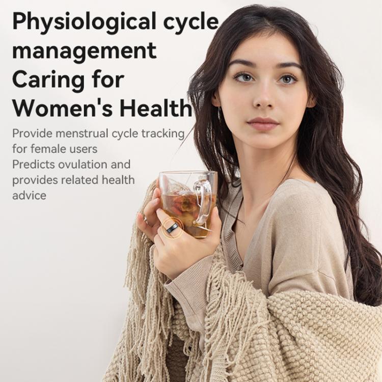 Yesido IO32 Health Monitor Smart Ring, Support Body Temperature / Heart Rate / Blood Pressure / Female Physiological Reminder, Size:57mm Inner Circumference(Black) - Smart Rings / Smart Telephones by Yesido | Online Shopping UK | buy2fix