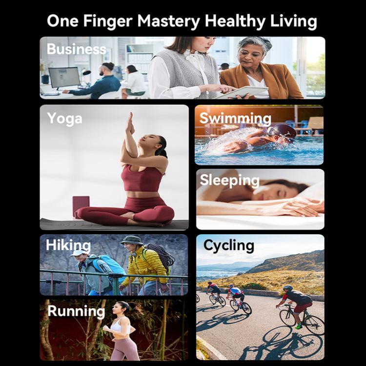 Yesido IO32 Health Monitor Smart Ring, Support Body Temperature / Heart Rate / Blood Pressure / Female Physiological Reminder, Size:65mm Inner Circumference(Black) - Smart Rings / Smart Telephones by Yesido | Online Shopping UK | buy2fix