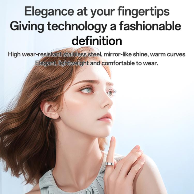 Yesido IO33 Health Monitor Smart Ring, Support Body Temperature / Heart Rate / Blood Pressure / Female Physiological Reminder, Size:68mm Inner Circumference(Black) - Smart Rings / Smart Telephones by Yesido | Online Shopping UK | buy2fix