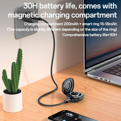 Yesido IO33 Health Monitor Smart Ring, Support Body Temperature / Heart Rate / Blood Pressure / Female Physiological Reminder, Size:68mm Inner Circumference(Black) - Smart Rings / Smart Telephones by Yesido | Online Shopping UK | buy2fix