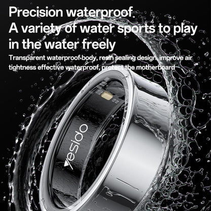 Yesido IO33 Health Monitor Smart Ring, Support Body Temperature / Heart Rate / Blood Pressure / Female Physiological Reminder, Size:57mm Inner Circumference(Black) - Smart Rings / Smart Telephones by Yesido | Online Shopping UK | buy2fix