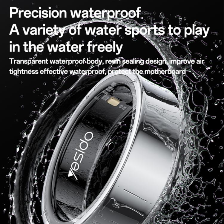 Yesido IO33 Health Monitor Smart Ring, Support Body Temperature / Heart Rate / Blood Pressure / Female Physiological Reminder, Size:65mm Inner Circumference(Black) - Smart Rings / Smart Telephones by Yesido | Online Shopping UK | buy2fix