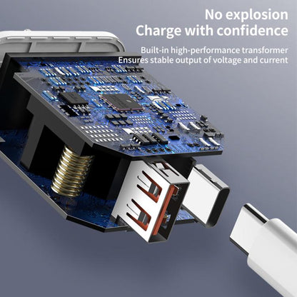 REMAX RP-U37 18W QC+PD Fast Charger With 1m Type-C to 8 Pin Cable, Plug Type:EU Plug(White) - USB Charger by REMAX | Online Shopping UK | buy2fix