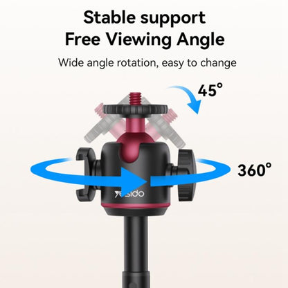 Yesido SF26 Ball Head Telescopic Tripod(Black) - Selfie Sticks by Yesido | Online Shopping UK | buy2fix