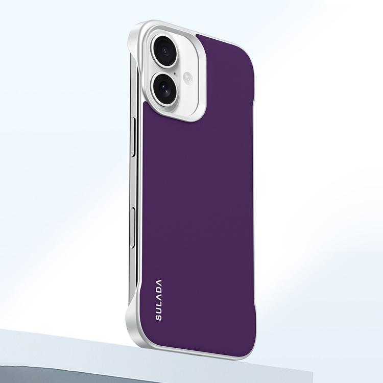 For iPhone 16 SULADA Skin Feel Liquid Leather Shockproof Phone Case(Purple) - iPhone 16 Cases by SULADA | Online Shopping UK | buy2fix