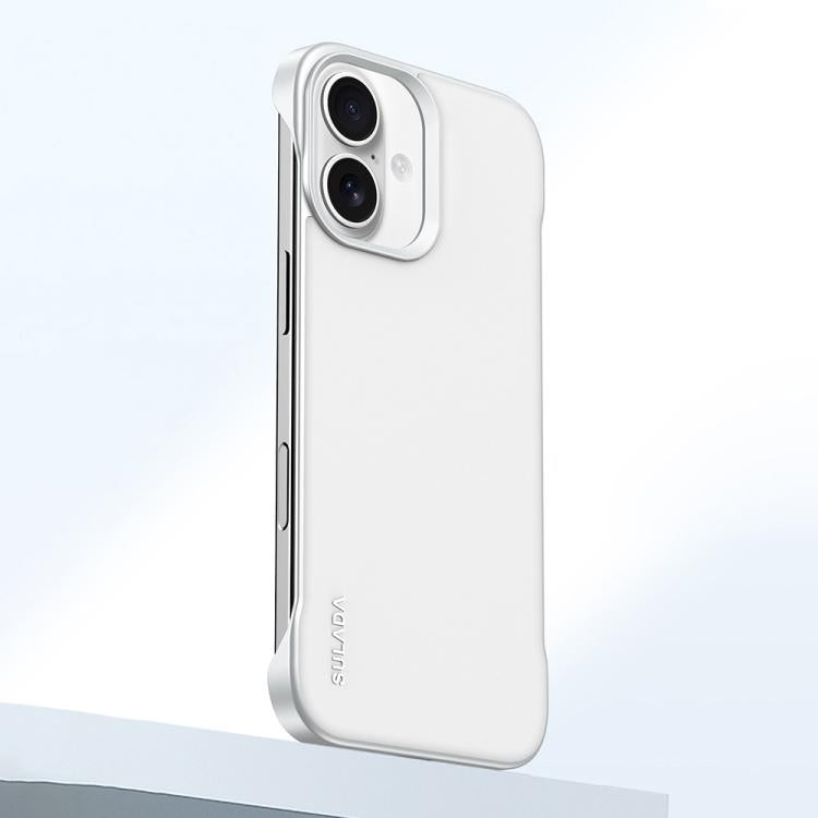 For iPhone 16 SULADA Skin Feel Liquid Leather Shockproof Phone Case(White) - iPhone 16 Cases by SULADA | Online Shopping UK | buy2fix