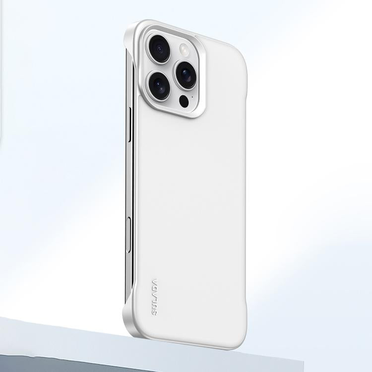 For iPhone 16 Pro Max SULADA Skin Feel Liquid Leather Shockproof Phone Case(White) - iPhone 16 Pro Max Cases by SULADA | Online Shopping UK | buy2fix