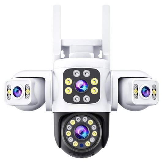 2MP HD 360 Degree Panorama 3 Lens IP66 Waterproof Wireless WiFi Camera, Memory:30 Days Memory Card(EU Plug) - Wireless Camera by buy2fix | Online Shopping UK | buy2fix