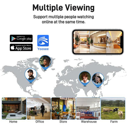 2MP HD 360 Degree Panorama 3 Lens IP66 Waterproof Wireless WiFi Camera, Memory:15 Days Memory Card(EU Plug) - Wireless Camera by buy2fix | Online Shopping UK | buy2fix