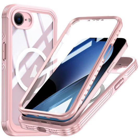 For iPhone 16e RedPepper Tempered Glass MagSafe Phone Case(Pink) - iPhone 16e Cases by RedPepper | Online Shopping UK | buy2fix