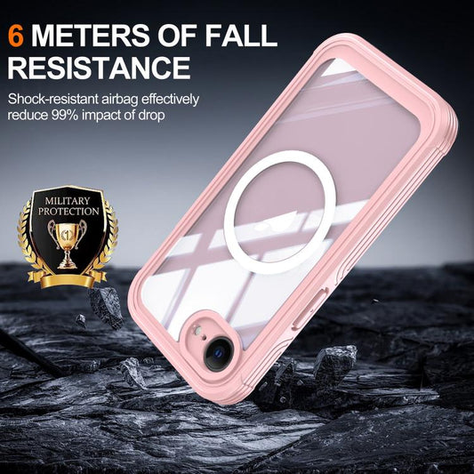For iPhone 16e RedPepper Tempered Glass MagSafe Phone Case(Pink) - iPhone 16e Cases by RedPepper | Online Shopping UK | buy2fix