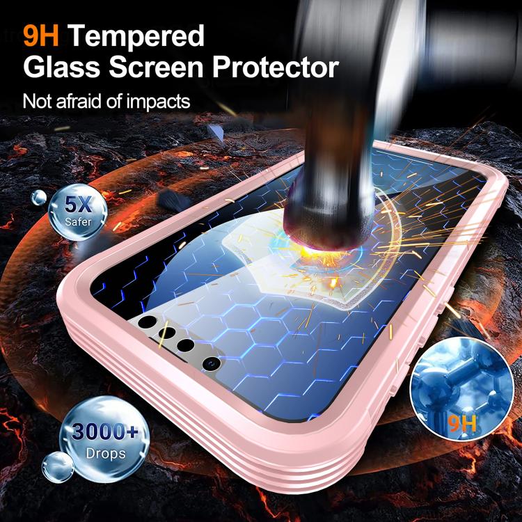 For iPhone 16e RedPepper Tempered Glass MagSafe Phone Case(Pink) - iPhone 16e Cases by RedPepper | Online Shopping UK | buy2fix