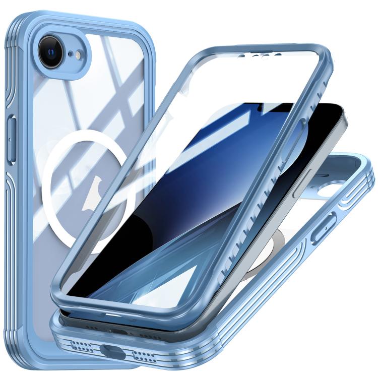 For iPhone 16e RedPepper Tempered Glass MagSafe Phone Case(Blue) - iPhone 16e Cases by RedPepper | Online Shopping UK | buy2fix