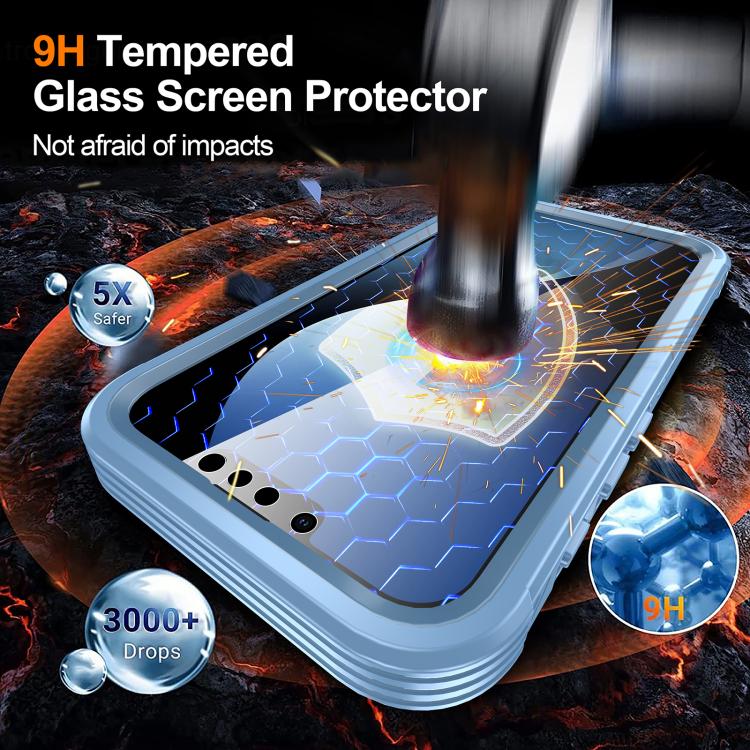 For iPhone 16e RedPepper Tempered Glass MagSafe Phone Case(Blue) - iPhone 16e Cases by RedPepper | Online Shopping UK | buy2fix