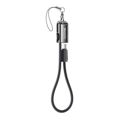 Yesido CA177 Portable Strip PD60W Type-C to Type-C Zinc Alloy Data Cable, Length: 20cm(Black) - USB-C & Type-C Cable by Yesido | Online Shopping UK | buy2fix
